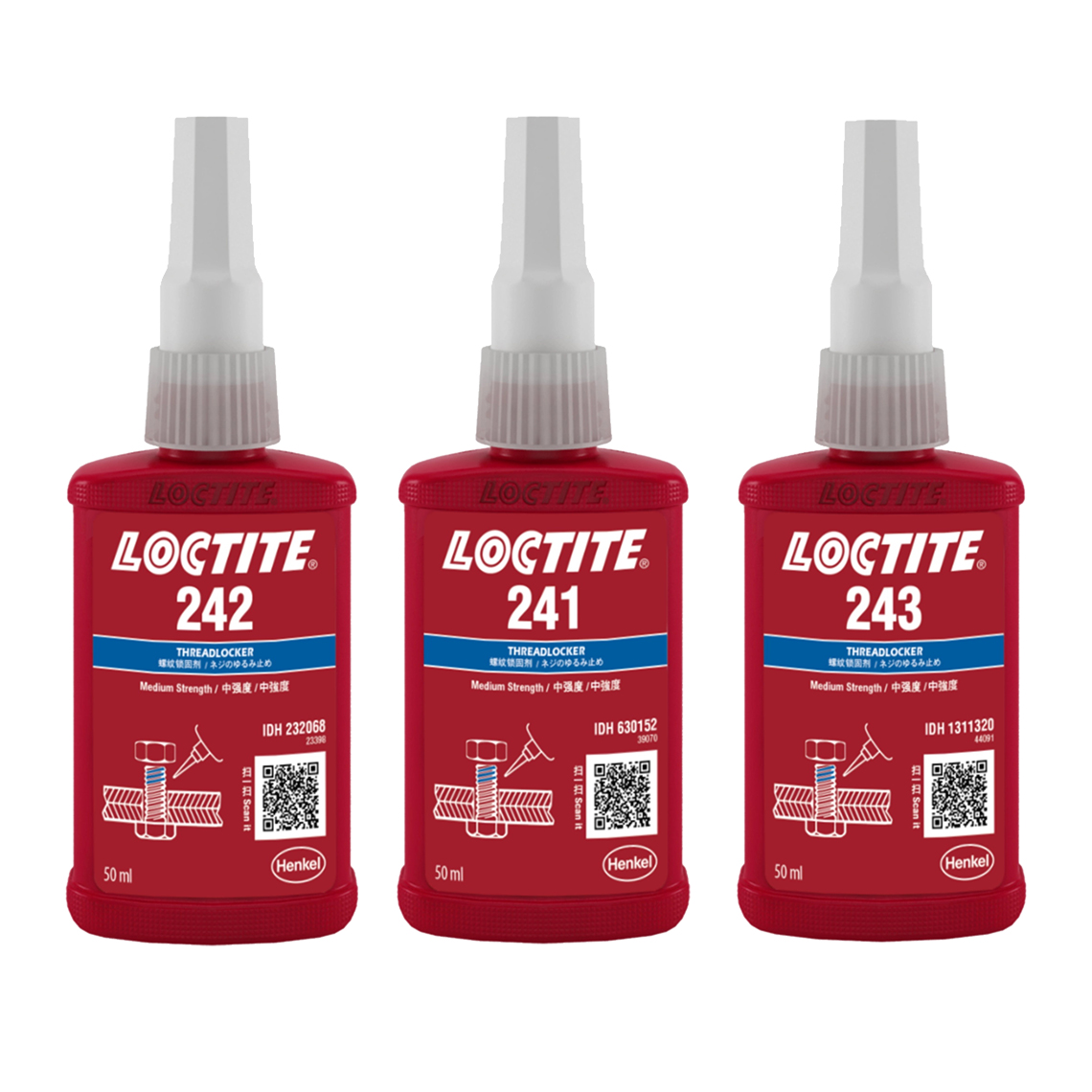 Wyw02 Loctite 243 Threadlocker Suhu Tinggi Perekat Anaerobik Penyegel Logam Universal