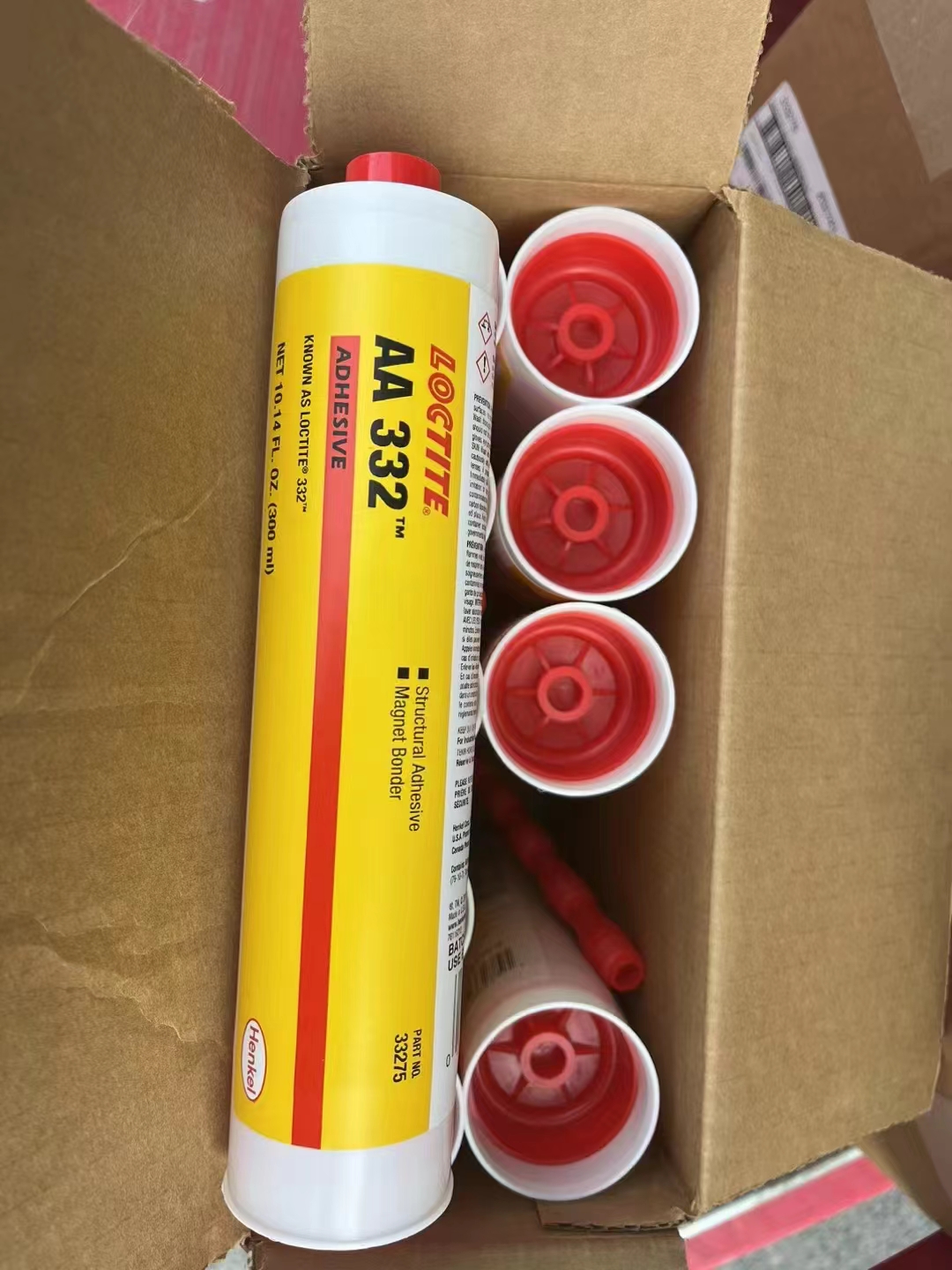 FM19 Loctiter AA330 AA360 AA366 315ML, Perekat Struktural 1L Perekat Akrilik Kuning untuk Merekatkan Logam, Kayu, Plastik